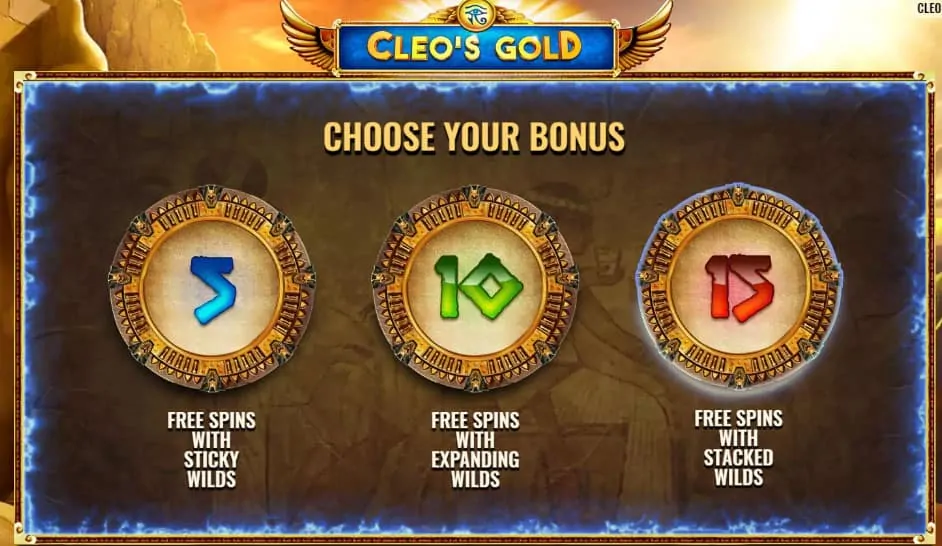Cleo's Gold Free Spins