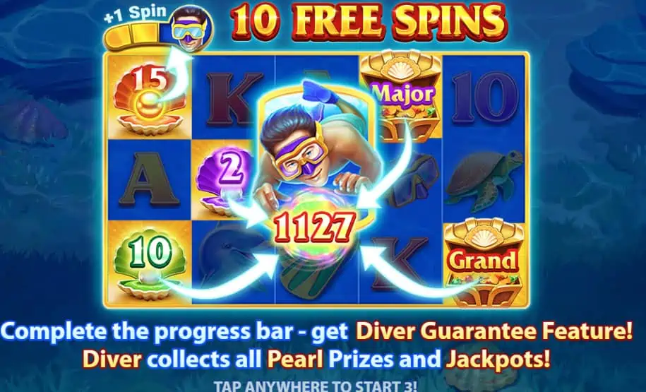 Diver Free Spins Bonus